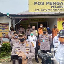 Kapolda Lampung Kunjungi Pos Pantau Pelayanan Terpadu Bakauheni Lampung Selatan