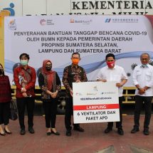 Pemprov Lampung Terima Bantuan Tanggap Bencana Covid-19 Dari Kementrian BUMN