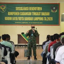 Dandim 0410/KBL Kolonel Inf.Romas Herlandes Buka Rekrutmen Cadangan Tingkat Daerah