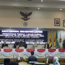 DPRD Lampung Gelar Rapat Paripurna Tentang 12 Raperda Usul Inisiatif