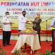 HUT UMKM Ke-5, Pemprov Lampung Launching Aplikasi Pasar Berjaya dan Ojesa, Dorong Peningkatan Perekonomian UMKM