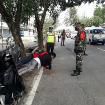 Kodim 0410/KBL Dan Gugus Tugas Covid-19 Patroli Penegakan Protokol Kesehatan