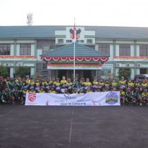 Jaga Kebugaran, Dandim 0410/KBL Kolonel Inf Romas Herlandes Bersama Komunitas Sepeda Yukata Olahraga Bersama