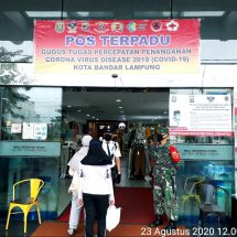 Kodim 0410/KBL Dan Satgas Terpadu Covid-19 Tegakan Disiplin Protokol Kesehatan Di Mall Kartini Tanjungkarang