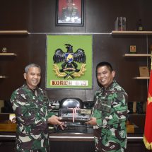 Danrem 043/Gatam Terima Kunjungan Danlanal Lampung Kolonel Marinir Amrul Adriansyah