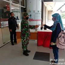 Kodim 0410/KBL Dan Satgas Terpadu Covid-19 Tegakan Disiplin Protokol Kesehatan Di Mall Ramayana Ciplaz