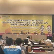 Bawaslu Bandar Lampung Gelar Sosialisasi Pengawasan Pastisipatif Pilwakot 2020
