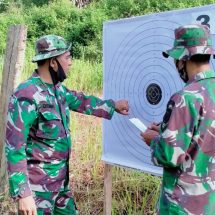 Korem 043/Gatam Gelar Latihan Menembak Senjata Ringan Tw III Tahun 2020