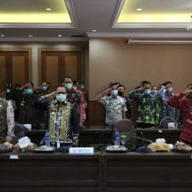 Pjs Bupati Lampung Selatan Sulpakar Ikuti Upacara Hari Kesaktian Pancasila 2020 Secara Virtual