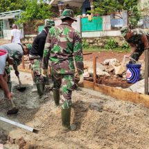 Wujudkan Peran TNI Dilokasi TMMD Ke 109 Kodim 0410/KBL Bedah Rumah Warga Bernama Marlinda