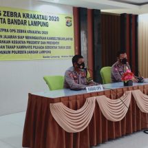 Polresta Bandar Lampung Gelar Pelaksanaan Lat Pra Ops Zebra Krakatau 2020