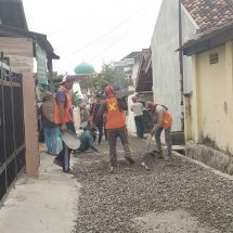 Jalan Gang Delta Jagabaya 2 Akhirnya Tersentuh Perbaikan Jalan