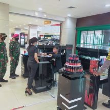Kodim 0410/KBL Terapkan Protokol Kesehatan di Mall Boemi Kedaton
