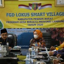 Bahas Program Smart Village, Pjs Bupati Pesibar Chrisna Putra Hadiri FGD Bersama Kepala Dinas PMDT Provinsi Lampung