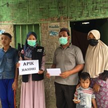 Apik Mandiri, DKM Nurul Islam Poncowati dan MRI Lampung Tengah Santuni Keluarga Prasejahtera
