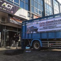 Truk Kemanusiaan ACT Lampung Angkut Bantuan Untuk Kalsel dan Sulbar