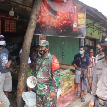Wadan Ramil 410-01/Panjang Kodim 0410/KBL Pimpin Patroli Tegakan Prokes Bagikan Masker Gratis