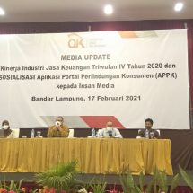 Paparkan Kinerja Industri Jasa Keuangan Triwulan IV, OJK Lampung Sosialisasikan APPK Kepada Insan Media