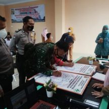 Babisa Koramil 410-05/TKP Hadiri Lokakarya Mini Lintas Sektor UPT Puskesmas Di Aula Kecamatan