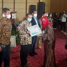 Danramil 410-04/TKT Mayor Inf Sutoto Hadiri Kegaiatan Pemberian Penghargaan Mitra Terkait Penyelenggaraan Lembaga