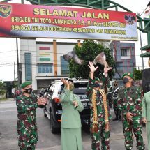 Korem 043/Gatam Gelar Acara Penyambutan Danrem Baru Brigjen TNI Drajad Brima Yoga Dan Pelepasan Danrem Lama