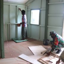 Jelang Penutupan Program Karya Bakti TNI Satkowil 2021, Pembangunan Ponpes Asrama Putri Memasuki Finishing