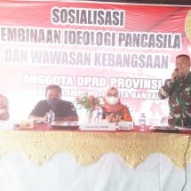 Anggota DPRD Lampung Kostiana Gelar Sosialisasi Pembinaan Ideologi Pancasila dan Wawasan Kebangsaan Di Rumah Adat Jajar Intan