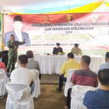 Danramil 410-06/Kedaton Mayor Inf Anang Nugrogo Berikan Materi Wawasan Kebangsaan dan Ideologi Pancasila di Sepang Jaya