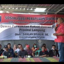 Anggota DPRD Lampung Sahlan Syukur Gelar Sosialisasi Pembinaan Ideologi Pancasila dan Wawasan Kebangsaan