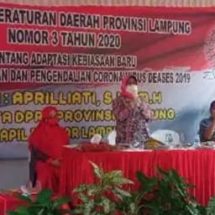 Anggota DPRD Lampung Apriliati Gelar Sosperda Nomor 3 Tahun 2020 Di Langkapura Bandarlampung