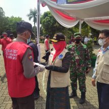 Danramil 410-06/Kedaton Mayor Inf Anang Nugroho Hadiri Apel Siaga Satgas Covid-19 Kecamatan Rajabasa