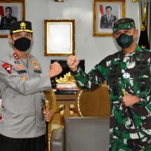 Danrem 043/Garuda Hitam Brigjen TNI Drajad Brima Yoga, S.I.P., M.H, Kunjungi Polda Lampung