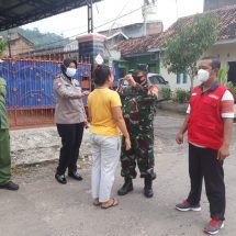 Cegah Penyebaran Covid-19, Koramil 410-05/TKP dan Satgas Tingkat Kelurahan Himbau Warga Patuhi Prokes