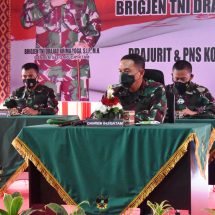 Danrem 043/Gatam Brigjen TNI Drajad Brima Yoga Lakukan Kunjungan Kerja Di Kodim 0410/KBL