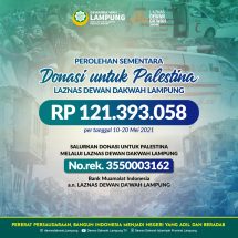 Dewan Dakwah Lampung Galang Dana Ratusan Juta Rupiah Untuk Palestina