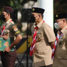 Dandim 0410/KBL Kolonel Inf Romas Herlandes Hadiri Pembukaan Perkemahan Pramuka Saka Wira Kartika Di Kwarda Lampung