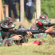 Personil Militer Kodim 0410/KBL Laksanakan Latihan Menembak Senjata Ringan Gelombang Dua
