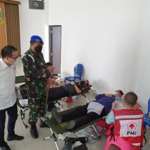 Gelar Aksi Donor Darah, Denpom II/3 Lampung Jalin Kerjasama Dengan PMI Provinsi Lampung