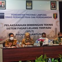 Disperindag Lampung Bersama Kementerian Perdagangan RI Gelar Bimtek Sistem Pasar Lelang Terpadu