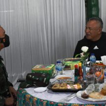 Danrem 043/Garuda Hitam Brigjen TNI Drajad Brima Yoga Sambut Kunker Kapushubad Mayjen TNI Masri