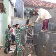 Karya Bakti TNI 2021, Kodim 0410/KBL Merehap MCK Mushola Al Fajar Kampung Citiis Batu Putu