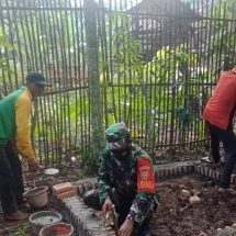 Karya Bakti TNI, Kodim 0410/KBL Buat Tiga Unit Bak Penampungan Air Bersih