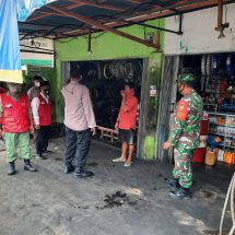 Babinsa Koramil 420-03/TBU dan Gugus Tugas Gelar Patroli PPKM Darurat Di Kelurahan Kupang Kota