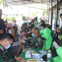Antusias Mayarakat Ikuti Vaksinasi Dosis Ke Dua Di Kodim 0410/KBL Cukup Tinggi