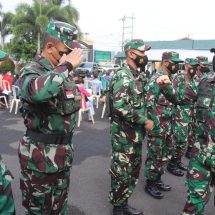 Dandim 0410/KBL Kolonel Inf Romas Herlandes Sambut Sejumlah Personil Kelulusan Diktuk Basus Babinsa Tahun 2021