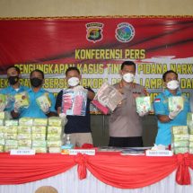 Selama 9 Bulan, Polda Lampung Ungkap Kasus Ratusan Kilogram Narkotika