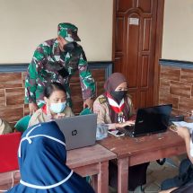 Dukung Percepatan Vaksinasi Nasional, Koramil 410-01/Panjang Gencar Gelar Serbuan Vaksinasi