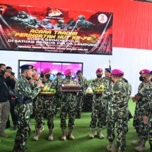 Kapolda Lampung Hadiri Upacara Virtual HUT Korps Brimob Polri Ke-76, di Makosat Brimob Polda Lampung