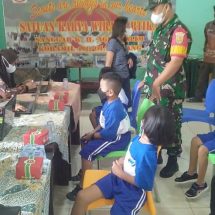 Koramil 410-01/Panjang Konsisten Dukung Program Vaksinasi Pemkot Bandar Lampung
