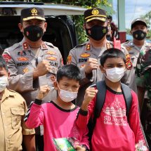 Tinjau Vaksinasi Serentak Di Lamsel, Kapolda Lampung: Ingin PTM Terlaksana 100 Persen, Ini Syaratnya